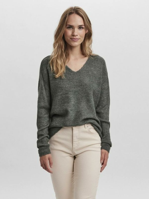 Vero Moda Vero Moda Crewlefile Džemper zelena