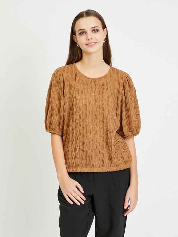 Vila Vila Plisso Bluza smeđa