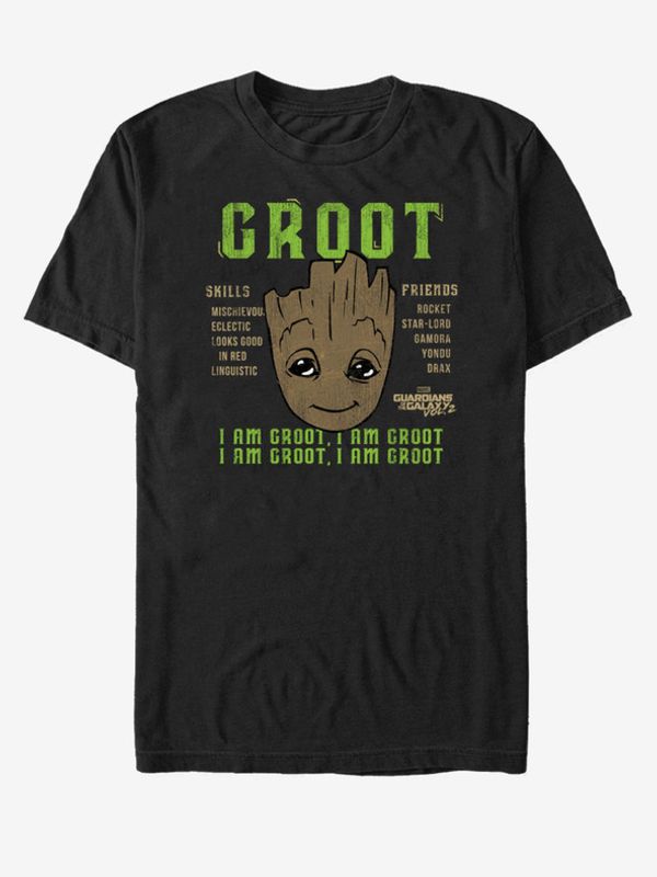 ZOOT.Fan ZOOT.Fan I Am Groot Strážci Galaxie vol. 2 Marvel Majica crna