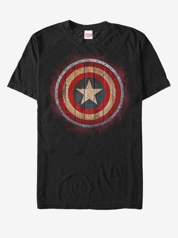ZOOT.Fan ZOOT.Fan Marvel Captain America shield Majica crna