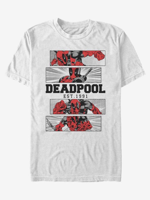 ZOOT.Fan ZOOT.Fan Marvel Deadpool 4 Panel 2 Tone Majica bijela