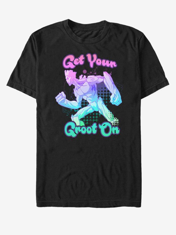 ZOOT.Fan ZOOT.Fan Marvel Get Your Groot On Groot Strážci Galaxie Majica crna