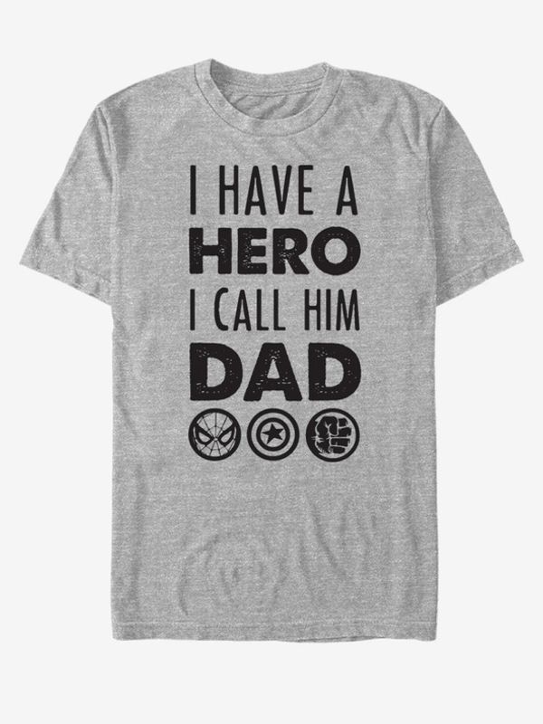 ZOOT.Fan ZOOT.Fan Marvel Hero Dad Majica siva
