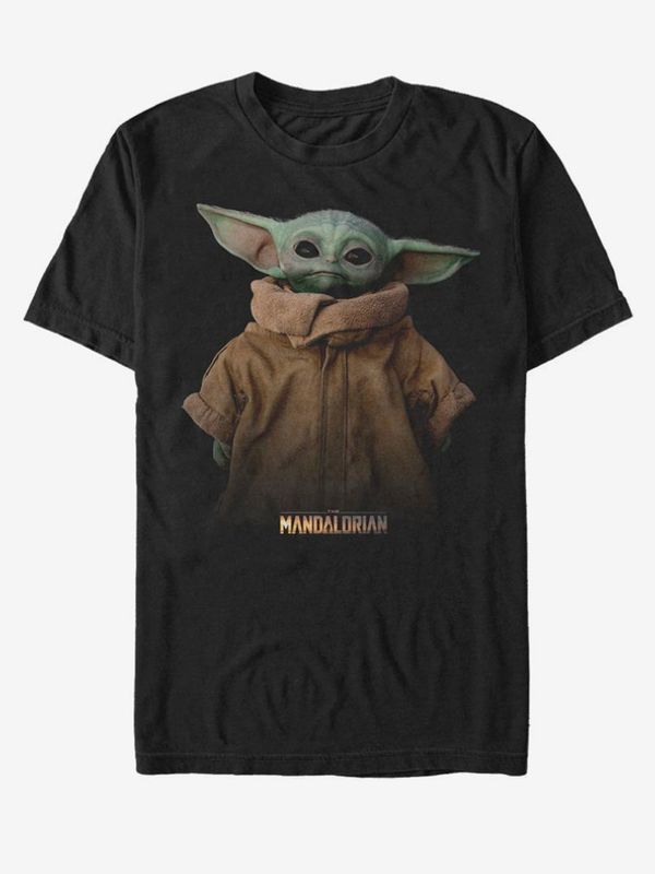 ZOOT.Fan ZOOT.Fan Star Wars Baby Yoda Mandalorian Majica crna