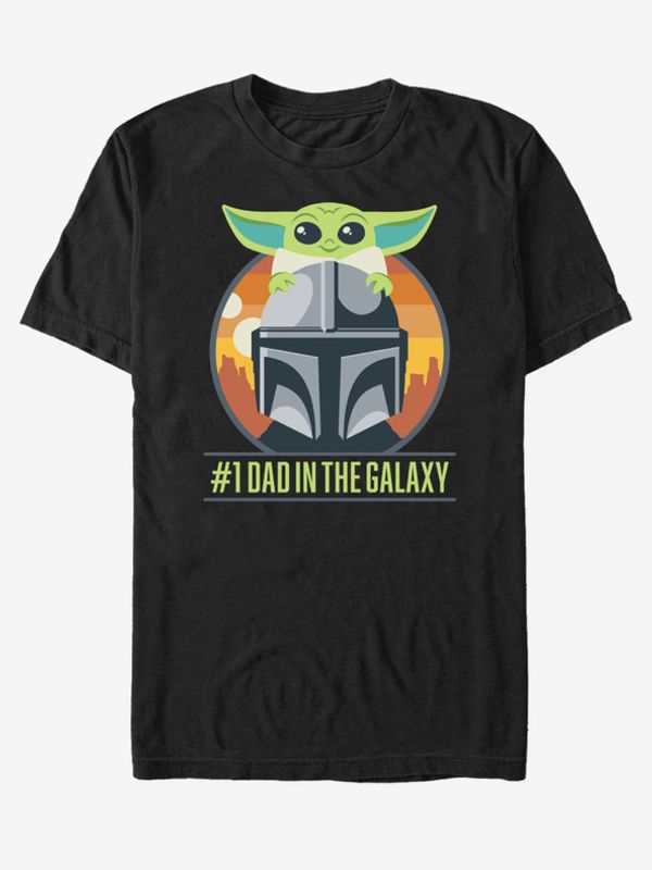 ZOOT.Fan ZOOT.Fan Star Wars Mando Piggy Back Majica crna
