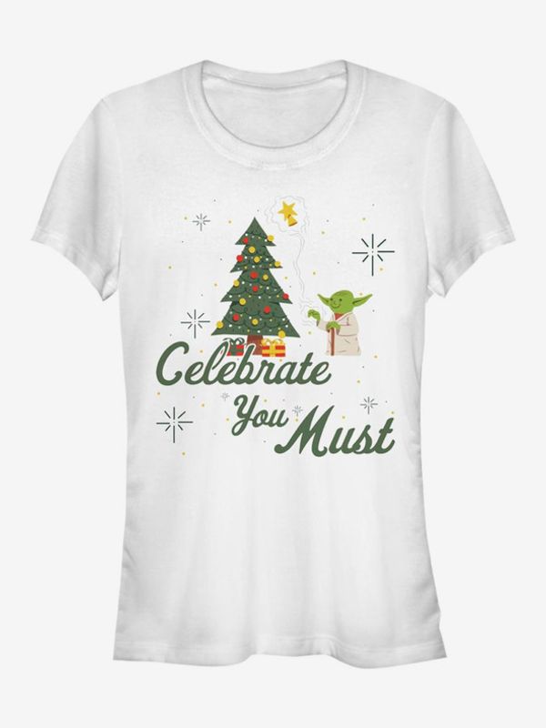 ZOOT.Fan ZOOT.Fan Star Wars Mr. Yoda - Celebrate You Must Majica bijela